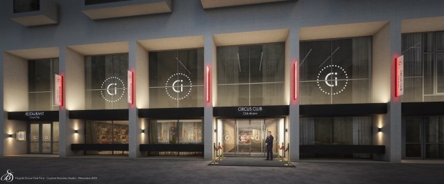 La façade du Club Circus Paris