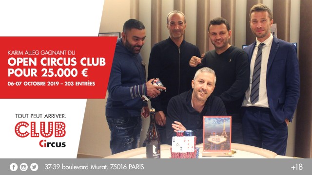 Karim Alleg remporte l'Open Circus